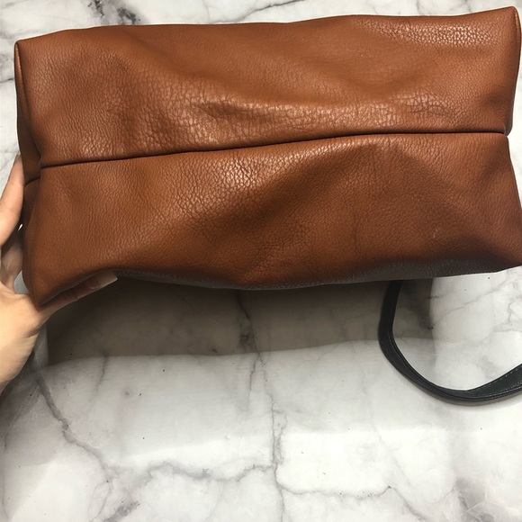 Black rivet cross body hobo bag chocolate brown - Picture 4 of 11